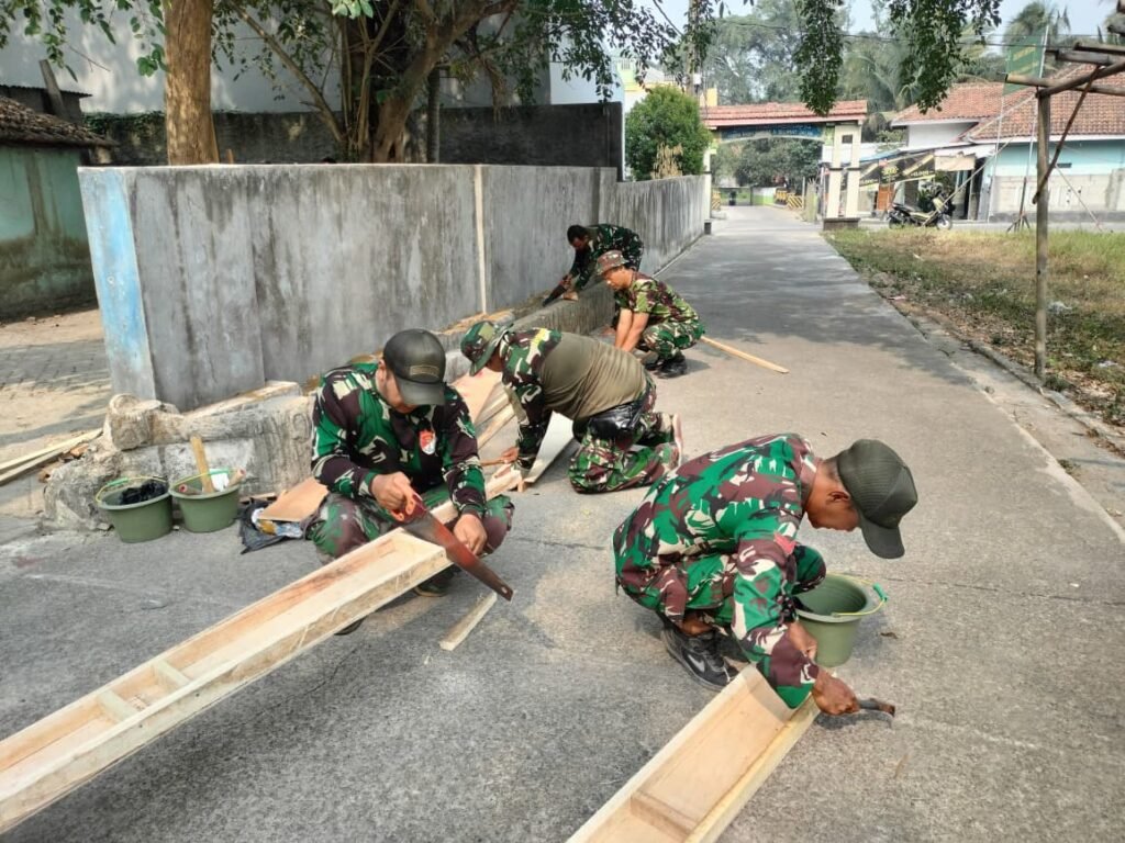 Kodim 0510/Tigaraksa Laksanakan Pembangunan Bekisting di Kecamatan Jayanti